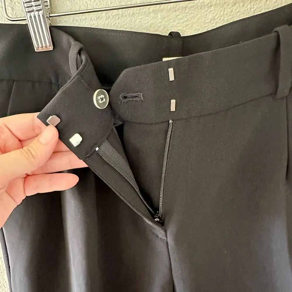 J Crew Essential Straight Dress Pants Trousers Black Size 0